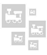 Sada šablón Vláčik 5ks ST497